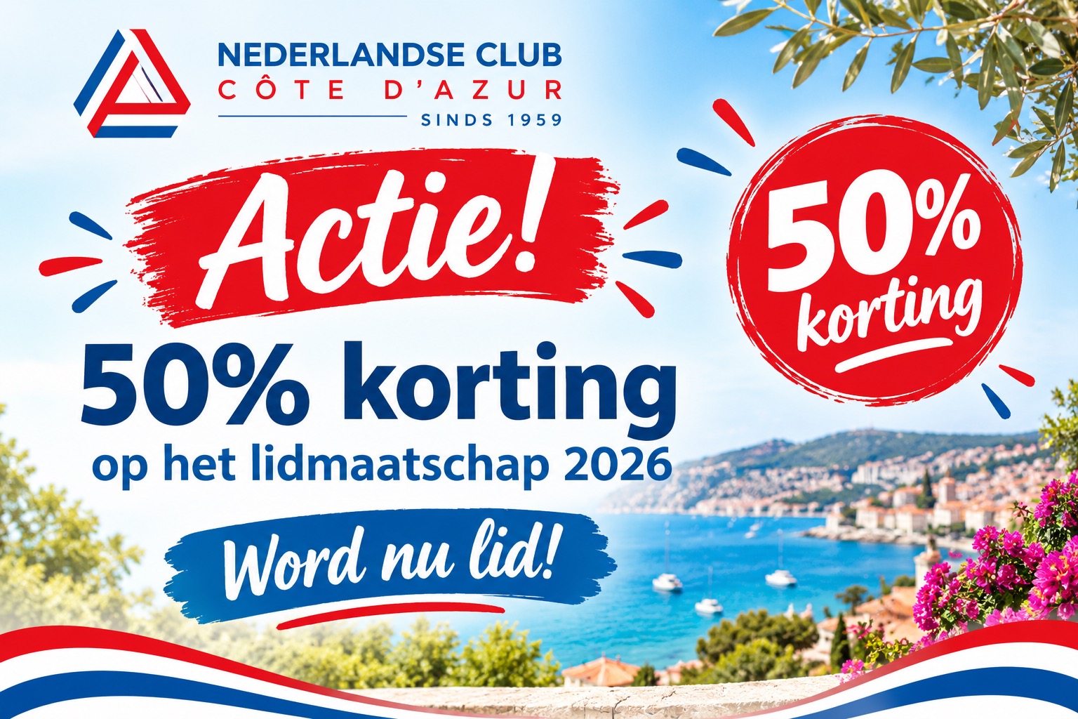 Actie: 50% korting op het lidmaatschap 2026