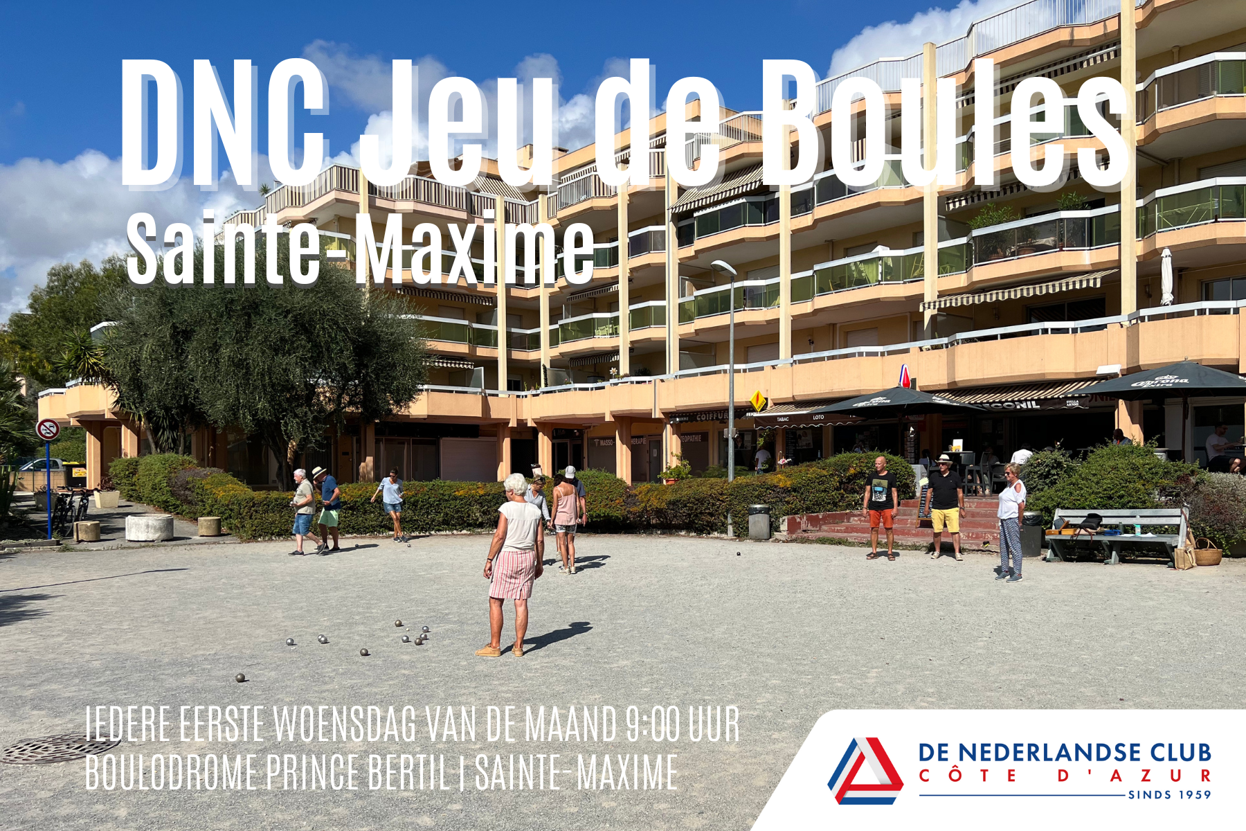 Geen jeu de boules in Sainte-Maxime in augustus